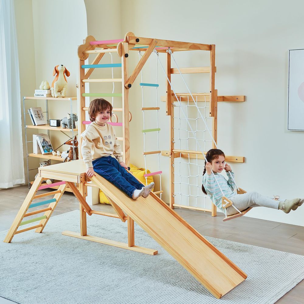 Gymnastic Ring Wood - Grove 8in1 Indoor Jungle Gym with