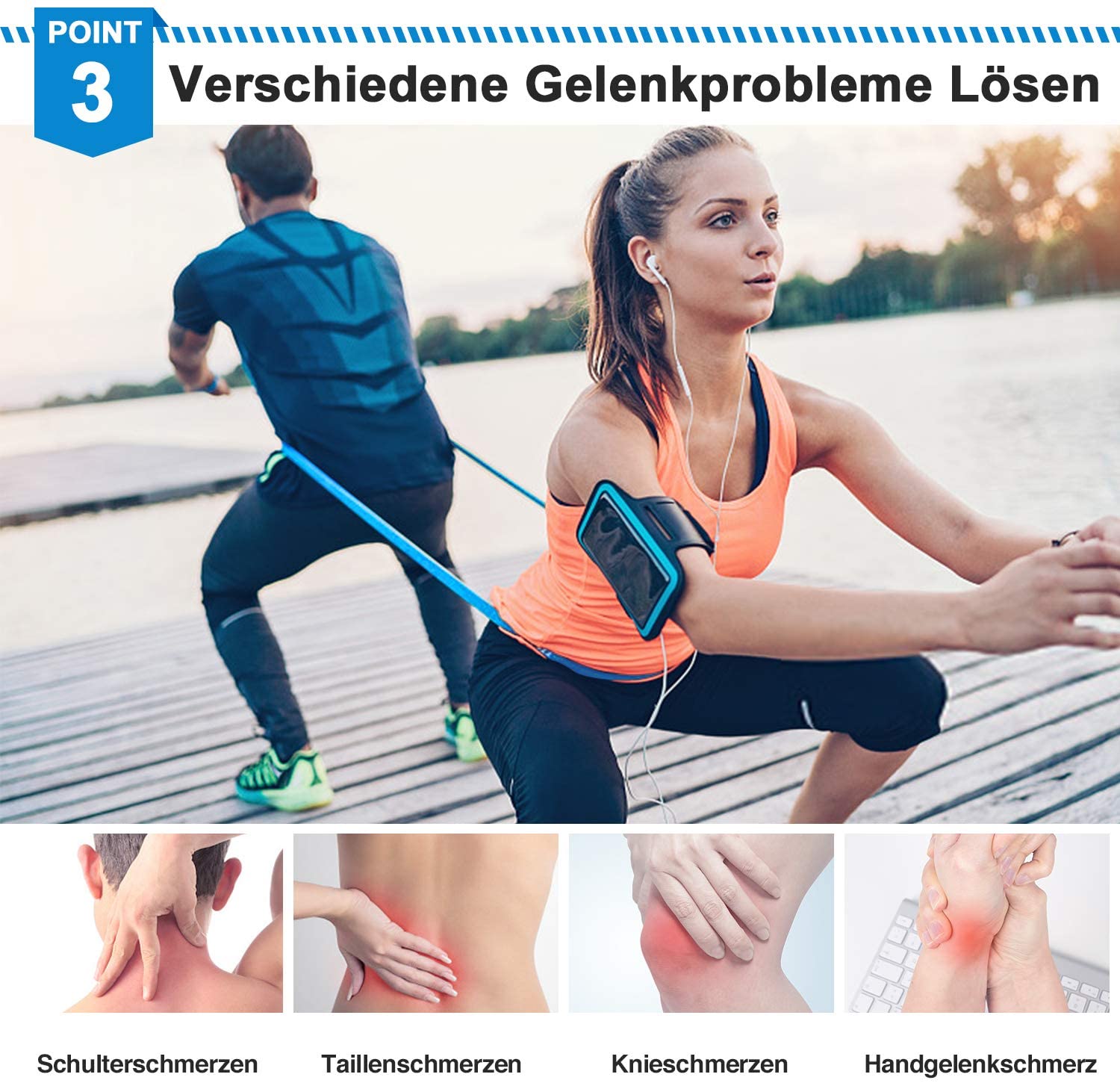 Elastic Fitness Bands 3Pcs Res - Crossfit Workout With Equipment recensione e prezzo