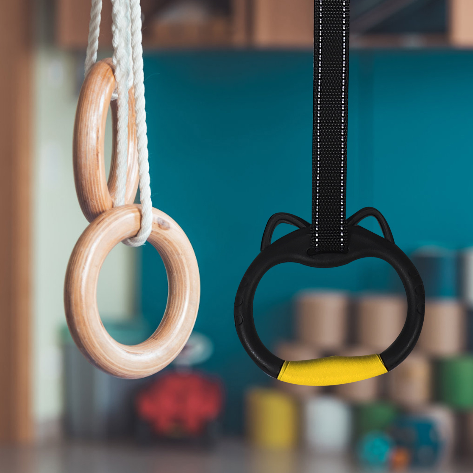 1 set 1 Set Gymnastics Rings F - Gymnastic Ring Wood recensione e prezzo