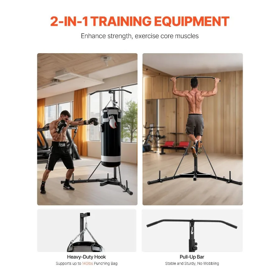 2 in 1 Punching Bag Stand Stee - Pull Up Bar Grip recensione e prezzo