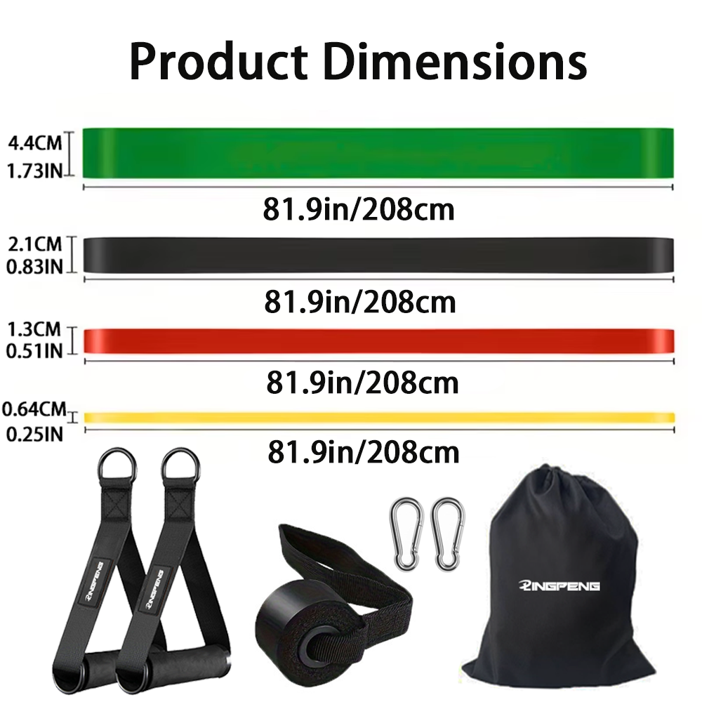 10Pcs 4-Level Resistance Bands - Pull Up Assist Band recensione e prezzo