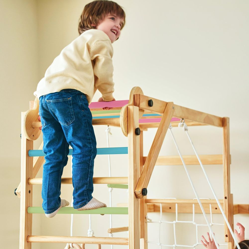 Grove 8in1 Indoor Jungle Gym w - Gymnastic Ring Wood recensione e prezzo