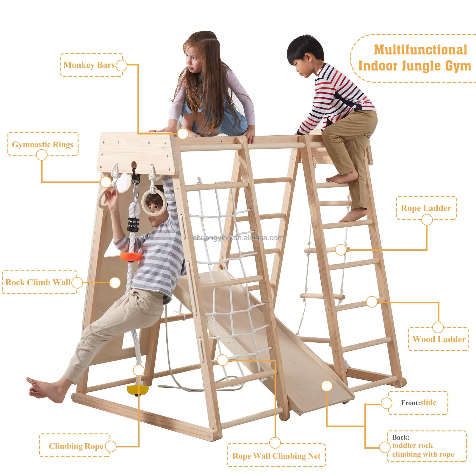 Indoor Playground Jungle Gym T - Gymnastic Ring Wood recensione e prezzo