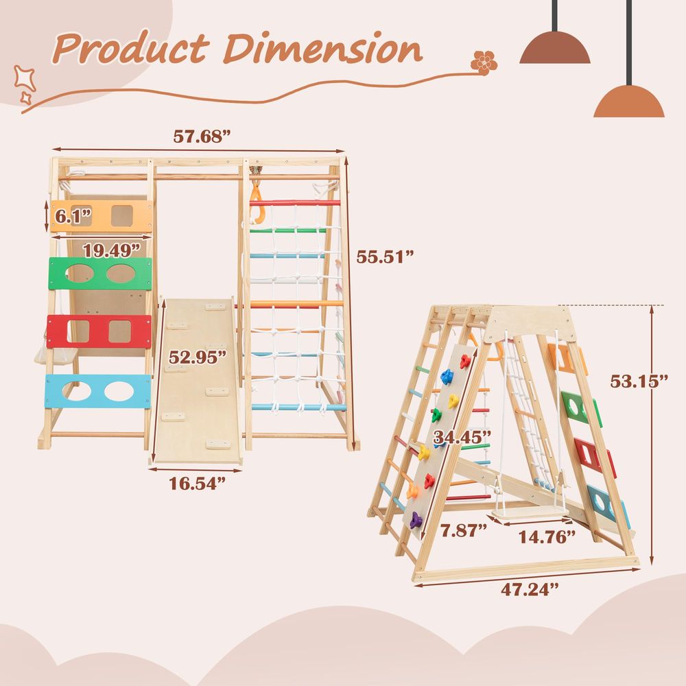Ladder Wall Gym amp Climber Fe - Gymnastic Ring Wood recensione e prezzo
