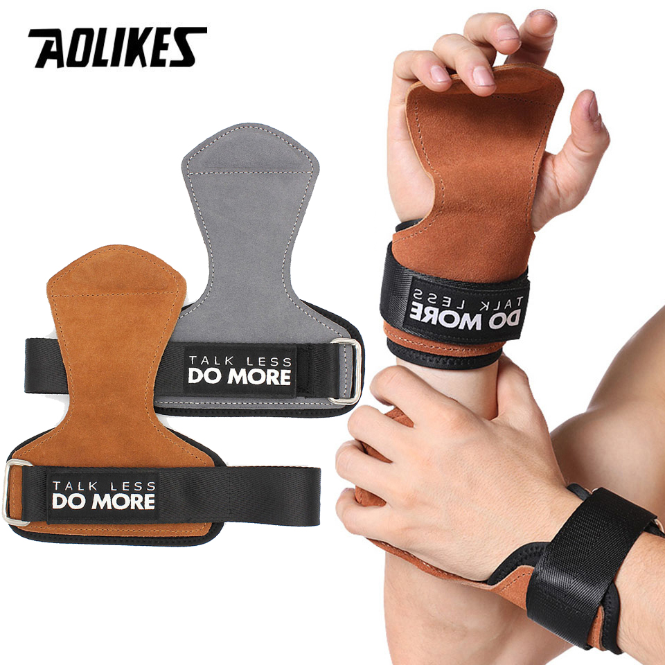 AOLIKES Cowhide Gym Grips Glov - Crossfit Workout With Equipment recensione e prezzo