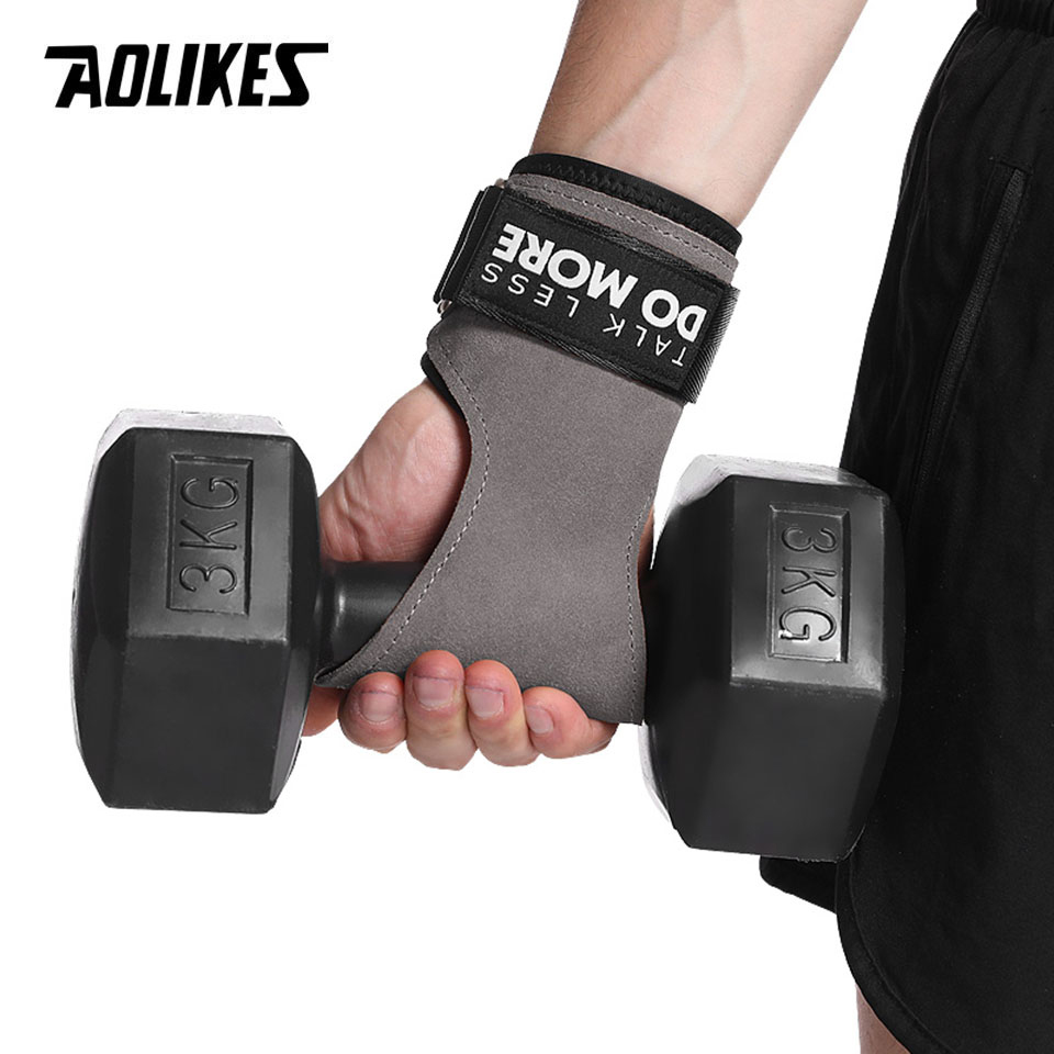 AOLIKES Cowhide Gym Grips Glov - Crossfit Workout With Equipment recensione e prezzo