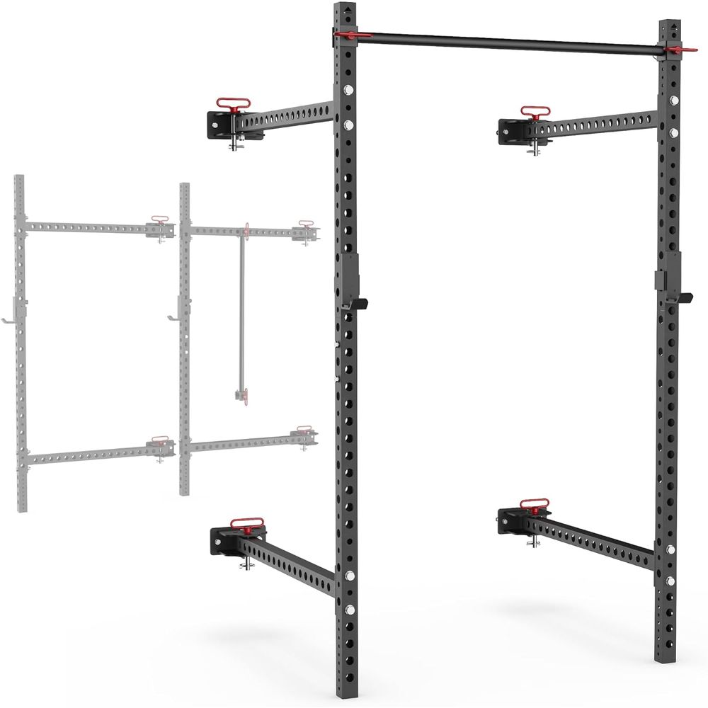 Adjustable Squat Rack with J-C - Pull Up Bar Grip recensione e prezzo