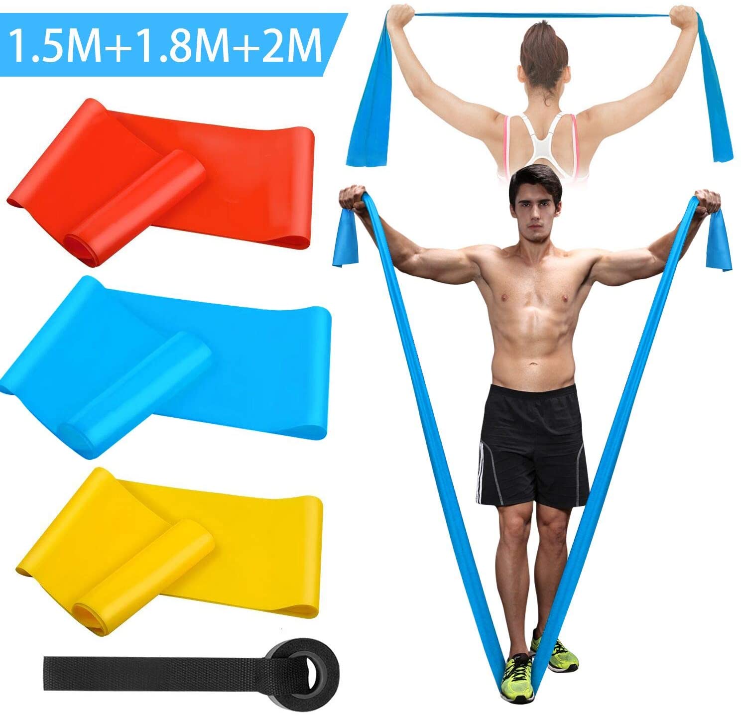 Elastic Fitness Bands 3Pcs Res - Crossfit Workout With Equipment recensione e prezzo