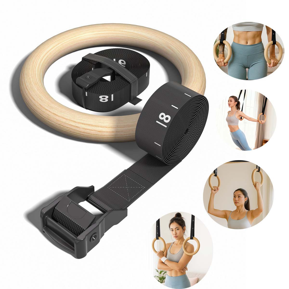 Adjustable Wood Gymnastics Rin - Gymnastic Ring Wood recensione e prezzo